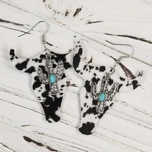 Cow & cactus earrings
